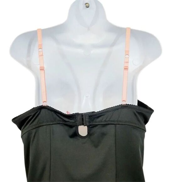 Sophie b. Black Babydoll Chemise with Pink Lace Trim Size Large - Picture 5 of 10